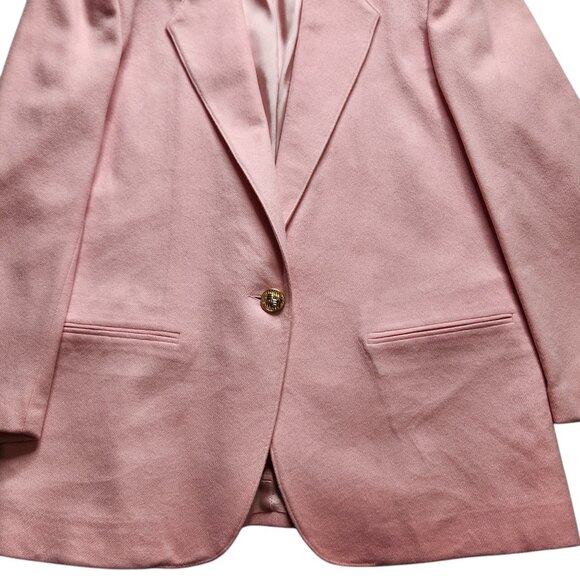Casablanca Vintage Wool Pink Blazer Jacket SZ 10 Women’s With Shoulder Pads - Picture 2 of 8